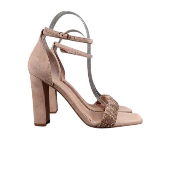 Marc Fisher Shoes Womens 7.5 Sandal Block Heel Ankle Strap Square Toe Leather - Picture 12 of 12